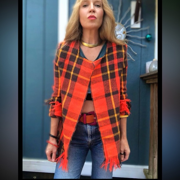 Repurposed Handmade 1970’s Wool Camp Blanket Coat - Picture 1 of 10